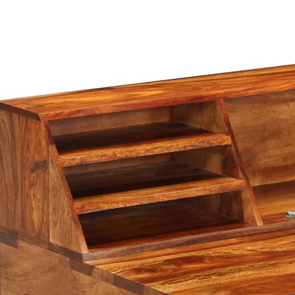 Schreibtisch 110 x 50 x 94 cm Massivholz und Stahl