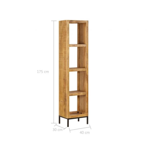 Bücherregal 40 x 30 x 175 cm Mango Massivholz