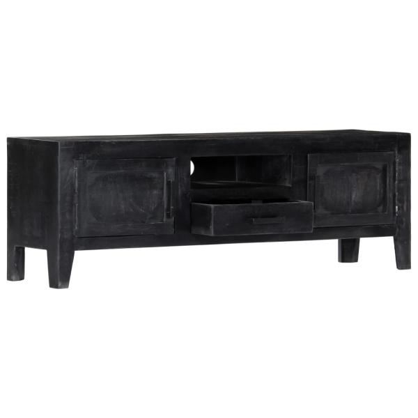 TV-Schrank Schwarz 118 x 30 x 40 cm Massivholz Mango 