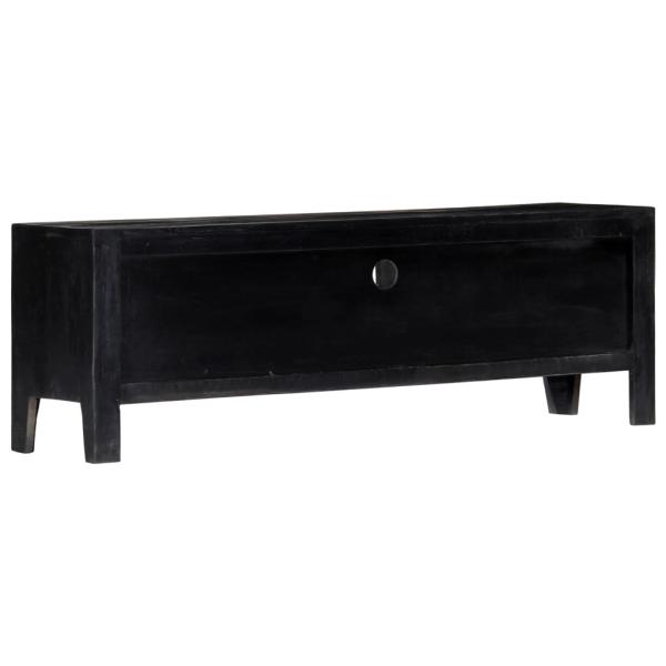 TV-Schrank Schwarz 118 x 30 x 40 cm Massivholz Mango 