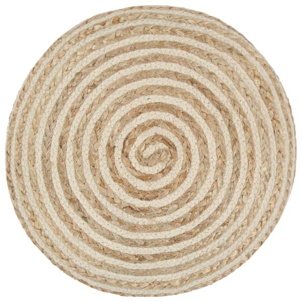Handgefertigter Sitzpuff 40 x 45 cm Jute