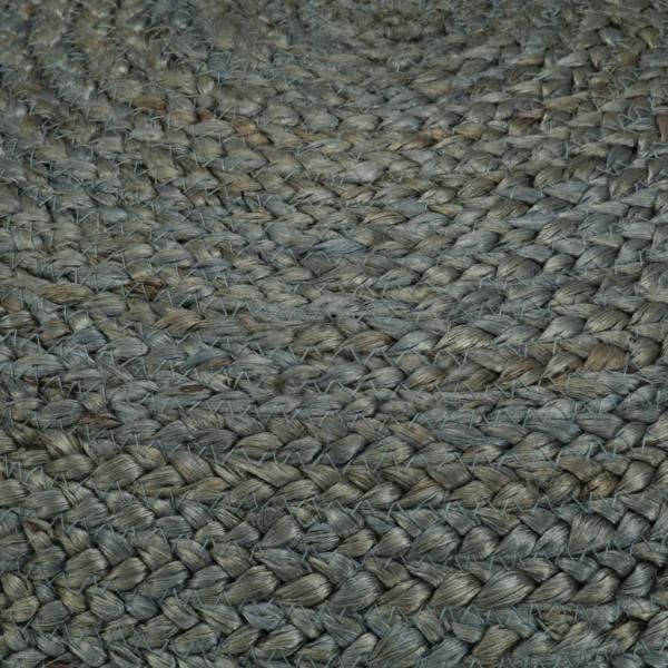 Handgefertigter Sitzpuff Olivgrün 45 x 30 cm Jute