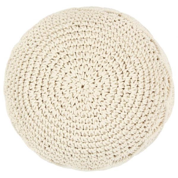 Makramee Sitzpuff Handgefertigt 45 x 30 cm Baumwolle 