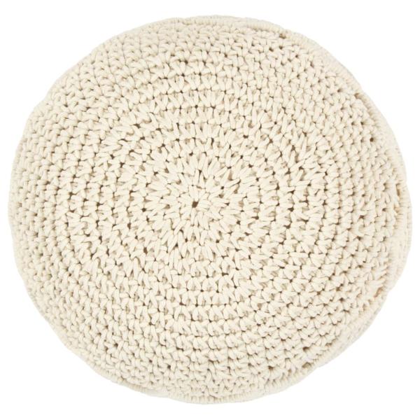 Makramee Sitzpuff Handgefertigt 45 x 30 cm Baumwolle 