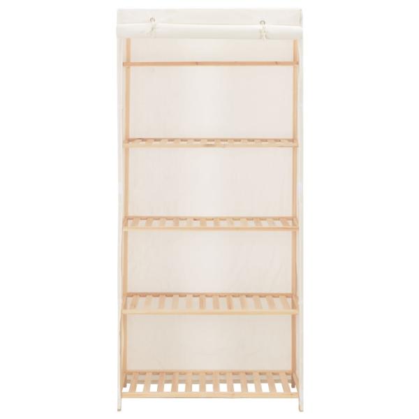 Kleiderschrank Weiß 79 x 40 x 170 cm Stoff