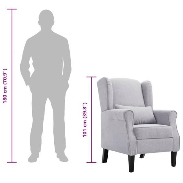 Sessel Hellgrau Stoff