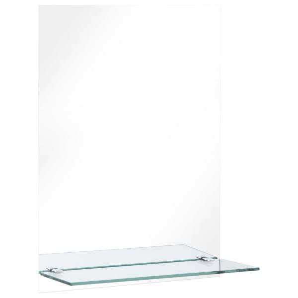 Wandspiegel mit Regal 40×60 cm Hartglas