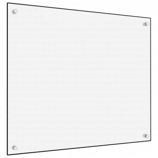 Küchenrückwand Weiß 70x60 cm Hartglas