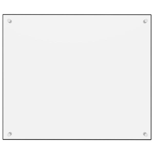 Küchenrückwand Weiß 70x60 cm Hartglas