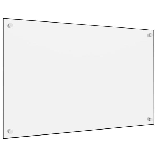  Küchenrückwand Weiß 80x50 cm Hartglas