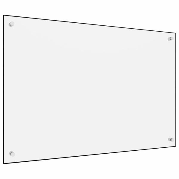 Küchenrückwand Weiß 90x60 cm Hartglas