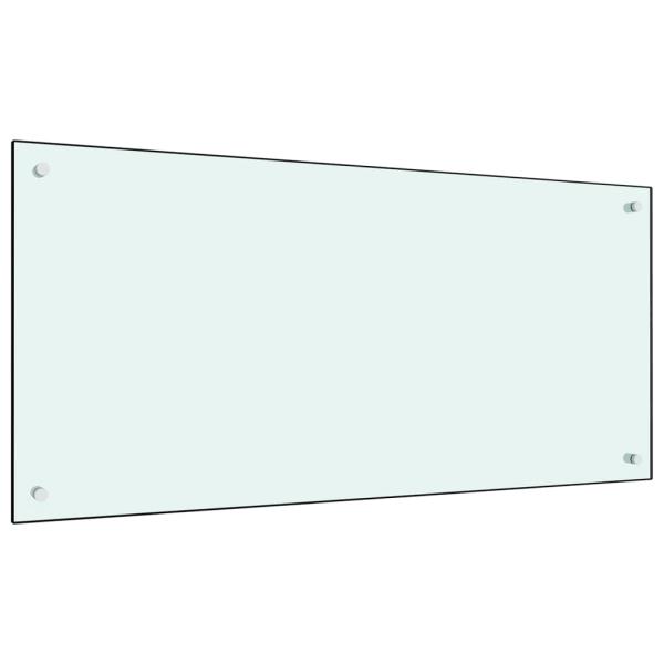  Küchenrückwand Weiß 100x50 cm Hartglas