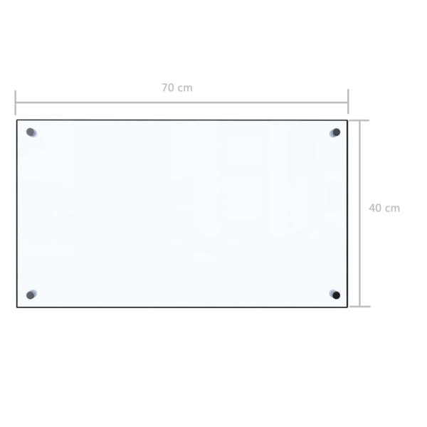 Küchenrückwand Transparent 70×40 cm Hartglas