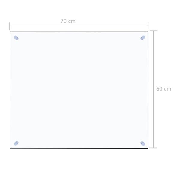 Küchenrückwand Transparent 70x60 cm Hartglas