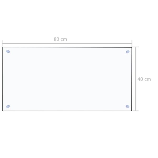 Küchenrückwand Transparent 80×40 cm Hartglas