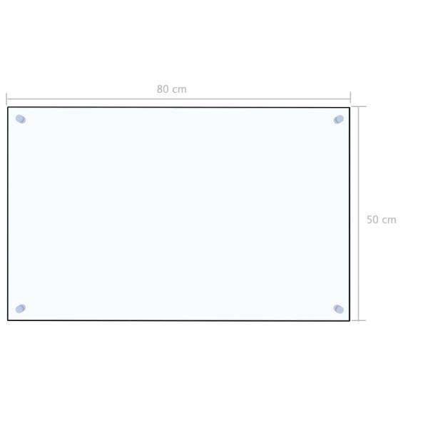 Küchenrückwand Transparent 80×50 cm Hartglas