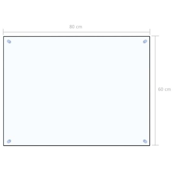 Küchenrückwand Transparent 80x60 cm Hartglas