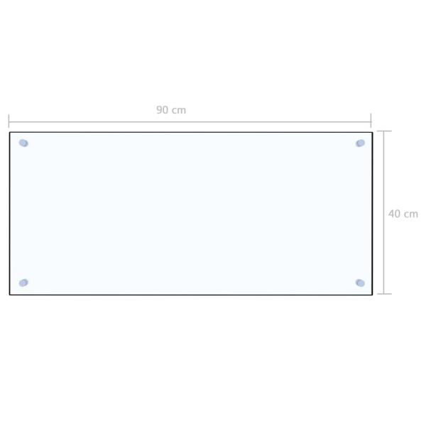 Küchenrückwand Transparent 90×40 cm Hartglas