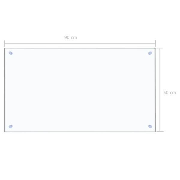 Küchenrückwand Transparent 90×50 cm Hartglas