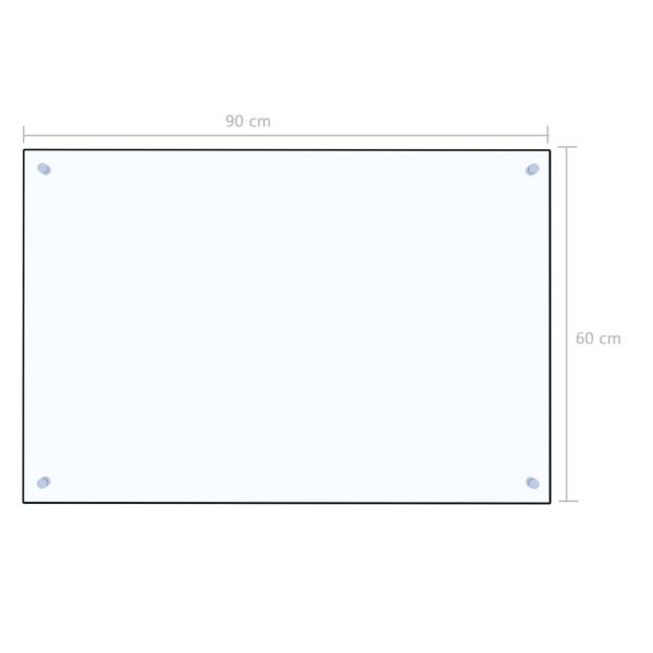 Küchenrückwand Transparent 90×60 cm Hartglas