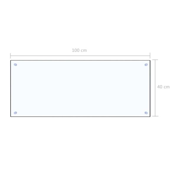 Küchenrückwand Transparent 100×40 cm Hartglas