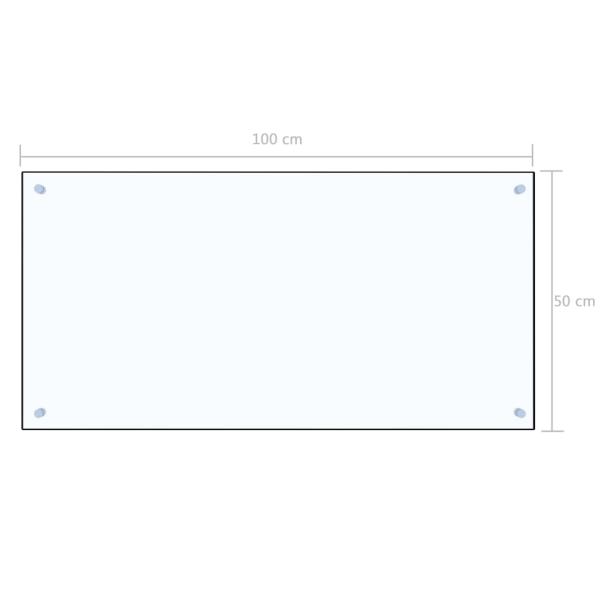 Küchenrückwand Transparent 100×50 cm Hartglas