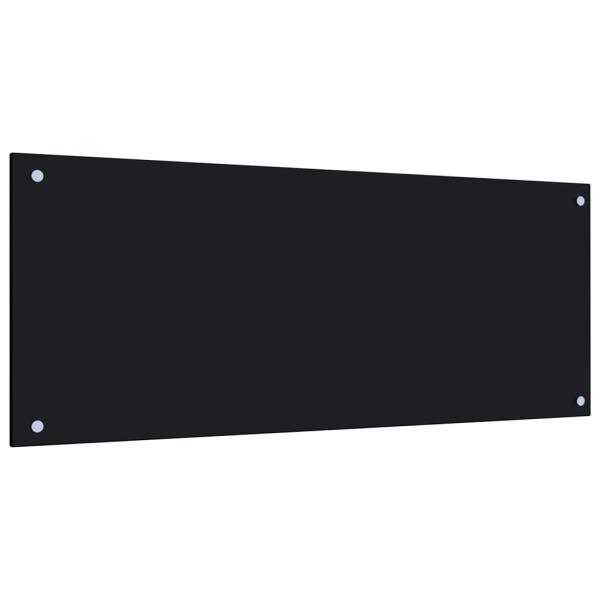  Küchenrückwand Schwarz 100x40 cm Hartglas