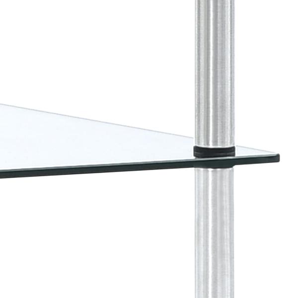 Regal mit 3 Ablagen Transparent 40x40x67 cm Hartglas