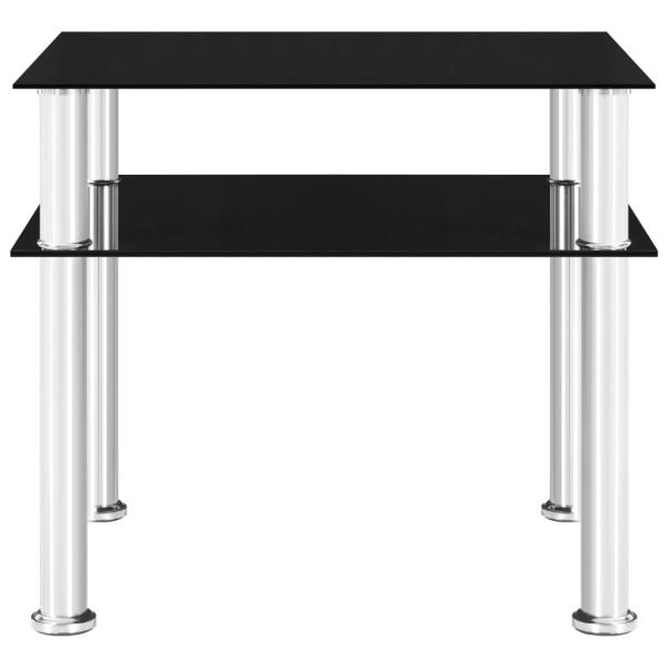 Beistelltisch Schwarz 45x50x45 cm Hartglas