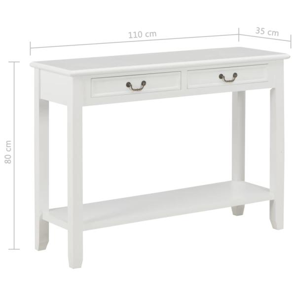 Konsolentisch Weiß 110 x 35 x 80 cm Holz