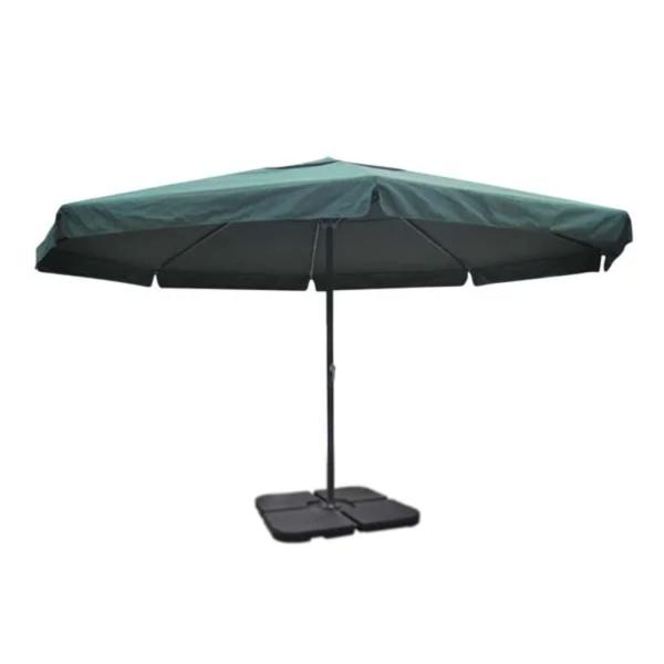 Sonnenschirm Aluminium grün mit Schirmständer