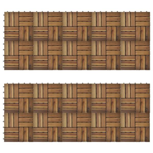 Terrassenfliesen 20 Stk. 30x30 cm Akazienholz