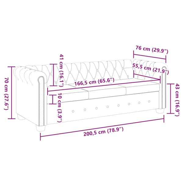   Chesterfield-Sofas 2-Sitzer und 3-Sitzer Kunstleder Weiß 