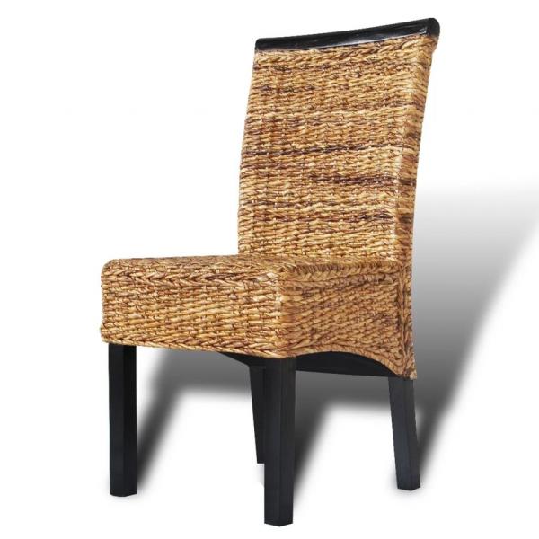 Esszimmerstühle 4 Stk. Abaca und Mango Massivholz 