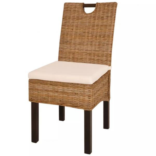 Esszimmerstühle 6 Stk. Kubu-Rattan Mangoholz 