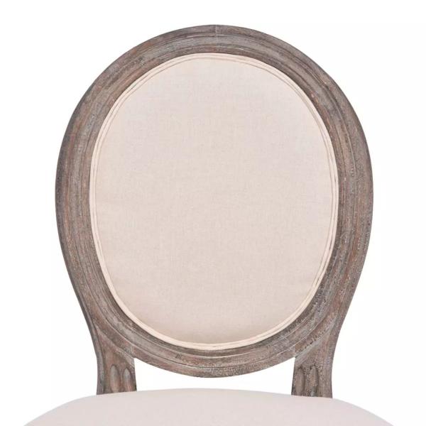 Esszimmerstühle 6 Stk. Creme Stoff 