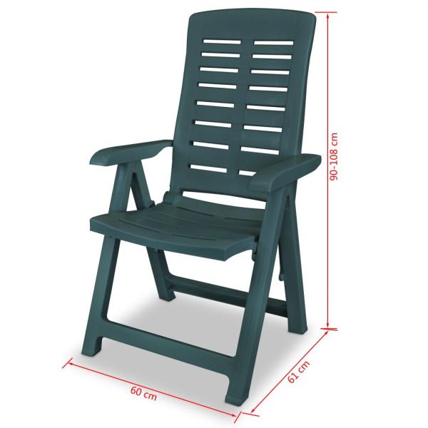 3-tlg. Bistro-Set Kunststoff Grün 