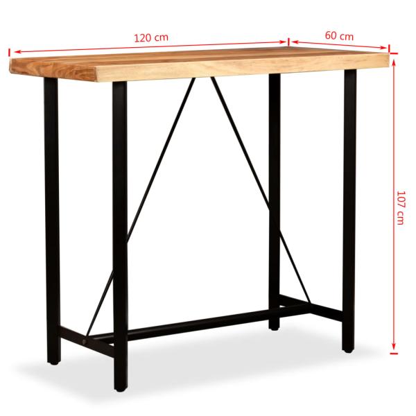 5-tlg. Bar-Set Massivholz Akazie und Altholz
