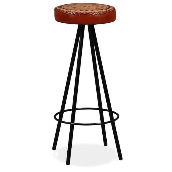 Bar-Set 7-tlg. Akazie Massivholz, Echtleder und Canvas