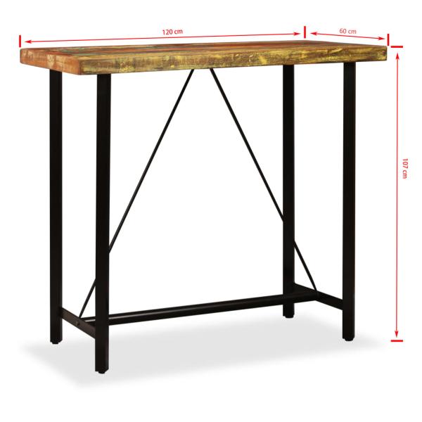 5-tlg. Bar-Set Altholz Massiv