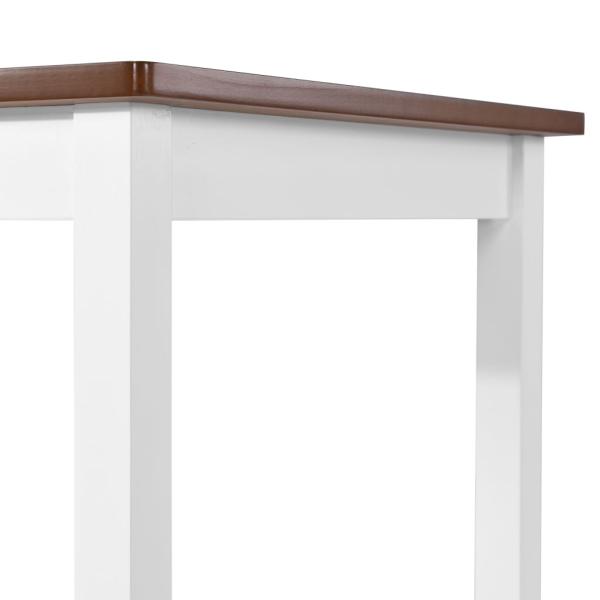 Bartisch- und Hocker-Set 5-tlg. Massivholz