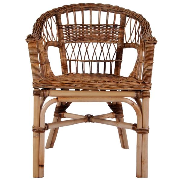 Gartenstühle 2 Stk. Natürliches Rattan Braun