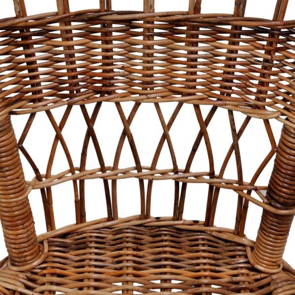Gartenstühle 2 Stk. Natürliches Rattan Braun