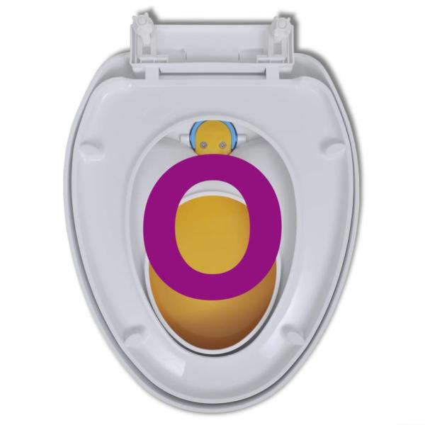 Toilettensitze mit Absenkautomatik 2 Stk. Kunststoff Weiß/Gelb