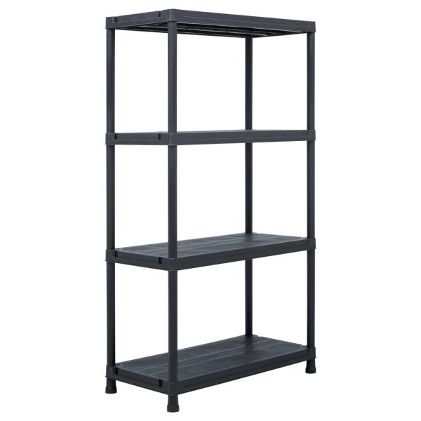Lagerregale 2 Stk. Schwarz 60 x 30 x 138 cm Kunststoff