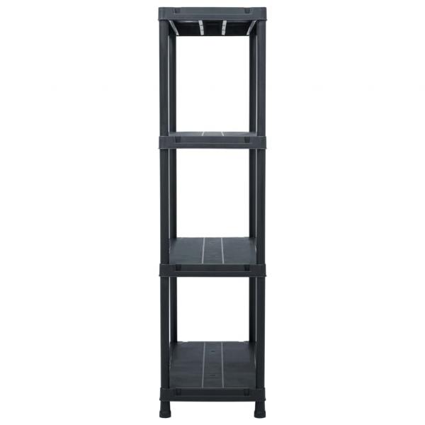 Lagerregale 2 Stk. Schwarz 60 x 30 x 138 cm Kunststoff