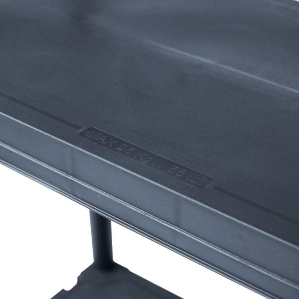 Lagerregale 5 Stk. Schwarz 125 kg 60 x 30 x 180 cm Kunststoff