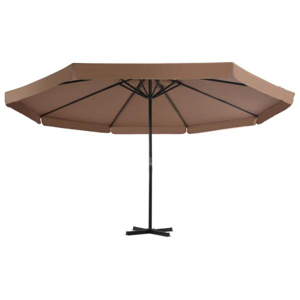 Sonnenschirm mit Tragbarem Sonnenschirmständer Taupe