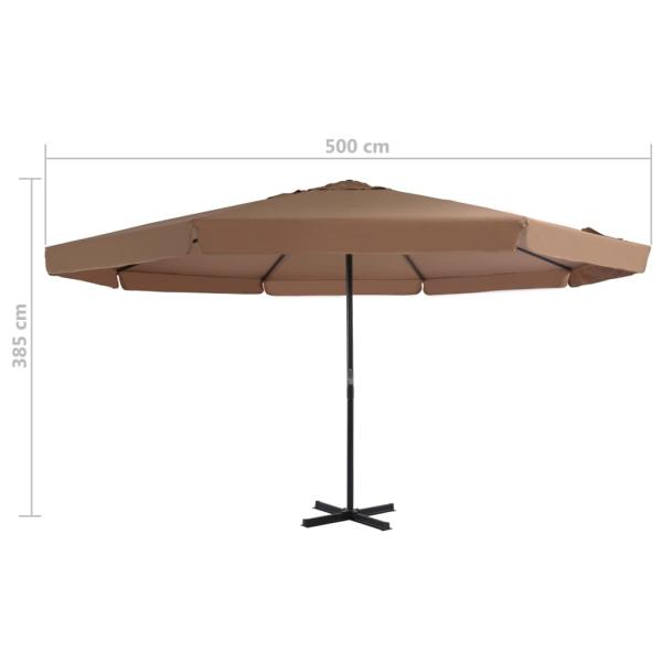 Sonnenschirm mit Tragbarem Sonnenschirmständer Taupe