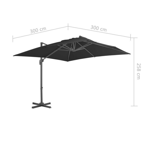 Sonnenschirm mit Schirmständer Anthrazit